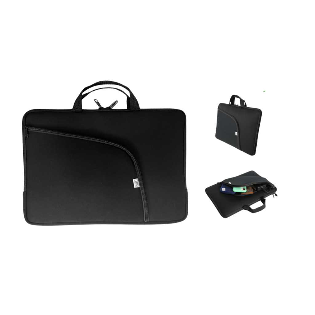 Capa Case Pasta Mala  para Chromebook Notebook Com Bolso Luva Impermeàvel - Preto