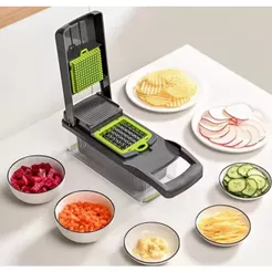 Cortador Multifuncional 16 em 1 - Fatiador Profissional para Verduras, Frutas e Legumes