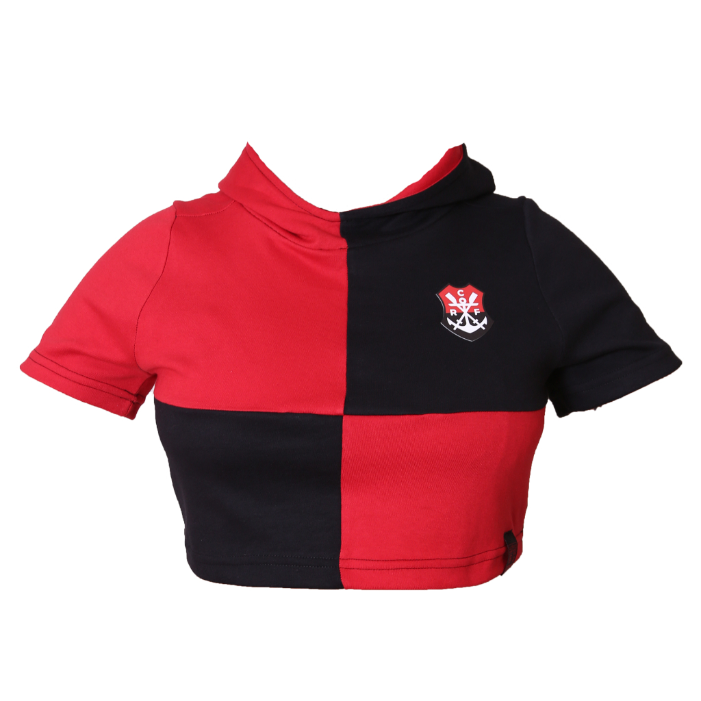 CROPPED FLAMENGO RETRO PAPAGAIO (RUBRO-NEGRO) em Oferta na Shopee