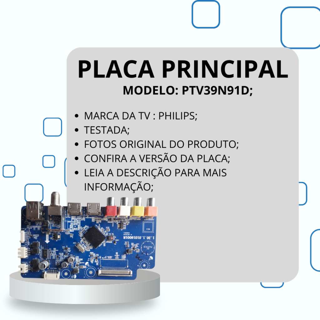 PLACA PRINCIPAL PTV39N91D LED TV PHILIPS