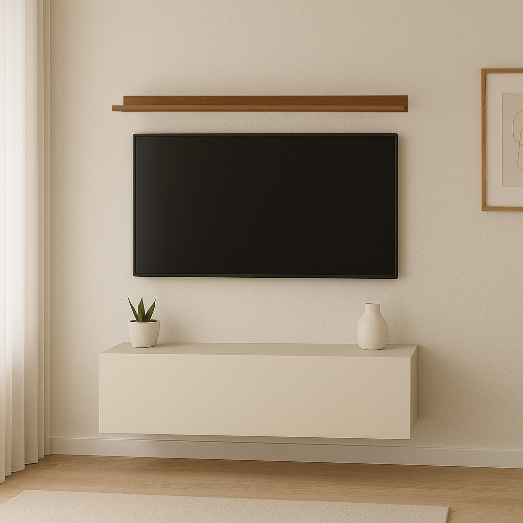 Bancada Suspensa e Prateleira 99cm Slat M20 Cinamomo/Off - Mpozenato em Oferta na Shopee