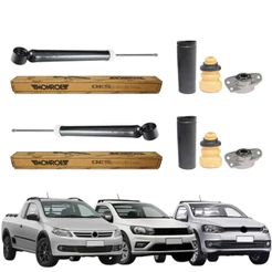 PAR AMORTECEDOR TRASEIRO SAVEIRO G5 G6 G7 2008 A 2025 MONROE + KIT
