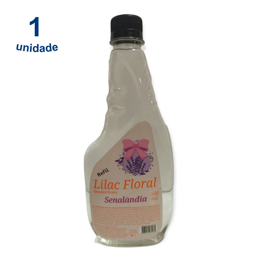 Água para Tecido Refil 500ml Lilac Floral Facilitador para Passar Perfumar Senalândia - Envio Já