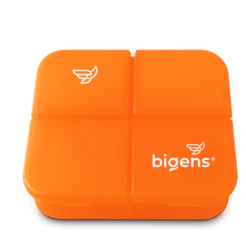 Porta Cápsulas Bigens 4 Compartimentos Prático Compacto