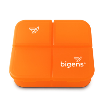 Porta Cápsulas Bigens 4 Compartimentos Prático Compacto em Oferta na Shopee