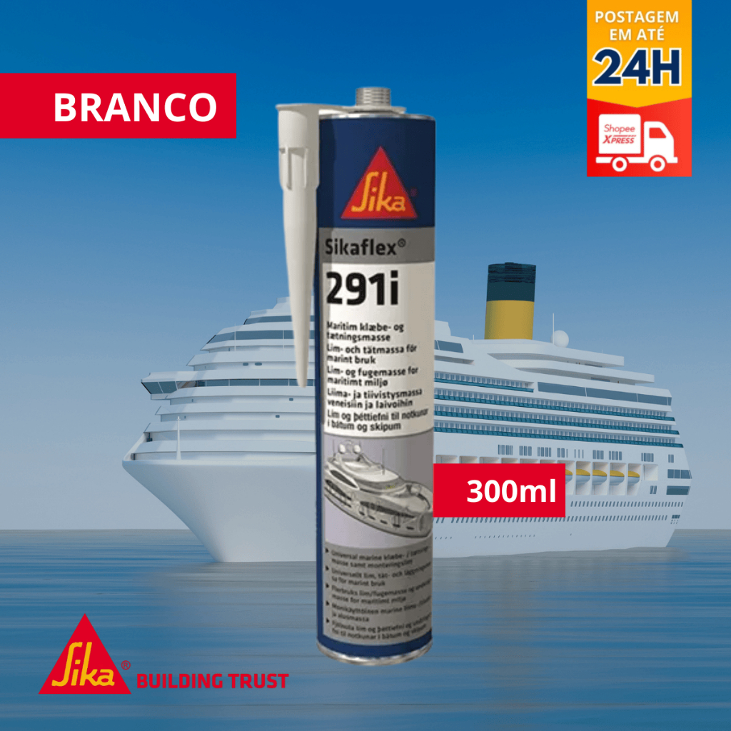 Selante Náutico Sikaflex®-291i - Branco 300 ml - SIKA em Oferta na Shopee