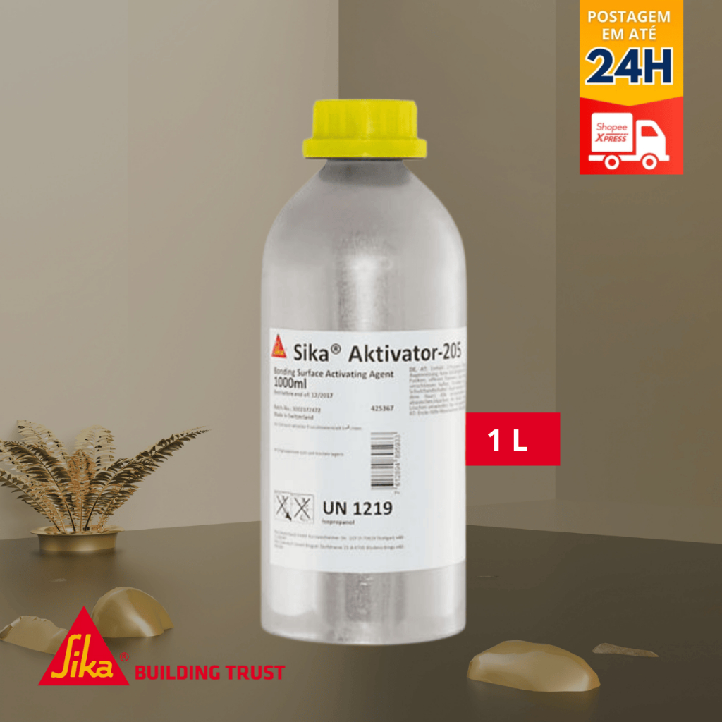Promotor de Adesão - Sika Aktivator 205 Cleaner "Tampa Amarela" Frasco 1000ml - SIKA em Oferta na Shopee