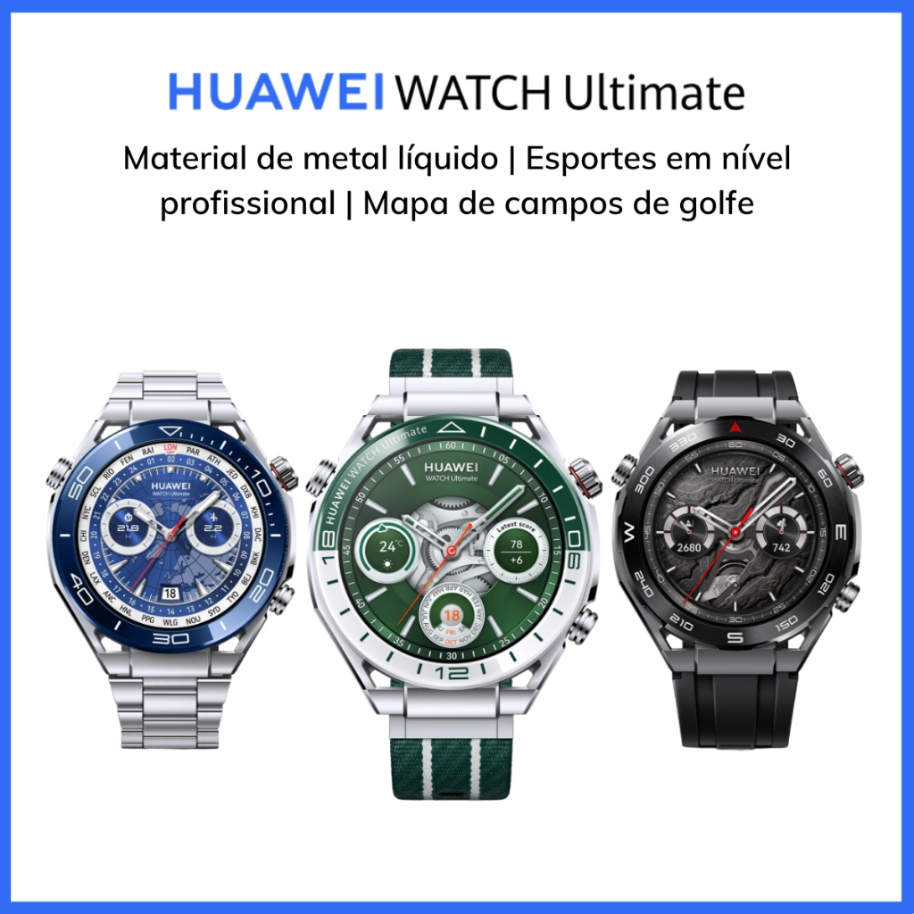 Imagem Huawei WATCH Ultimate Tela AMOLED 1.5" Ios e Android Bluetooth 5.2 NFC A Prova d'água até 100m