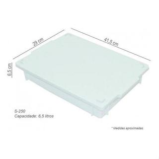Caixa Plastica De 6,5 Litros S250-c/ Tampa - Dekacron em Oferta na Shopee