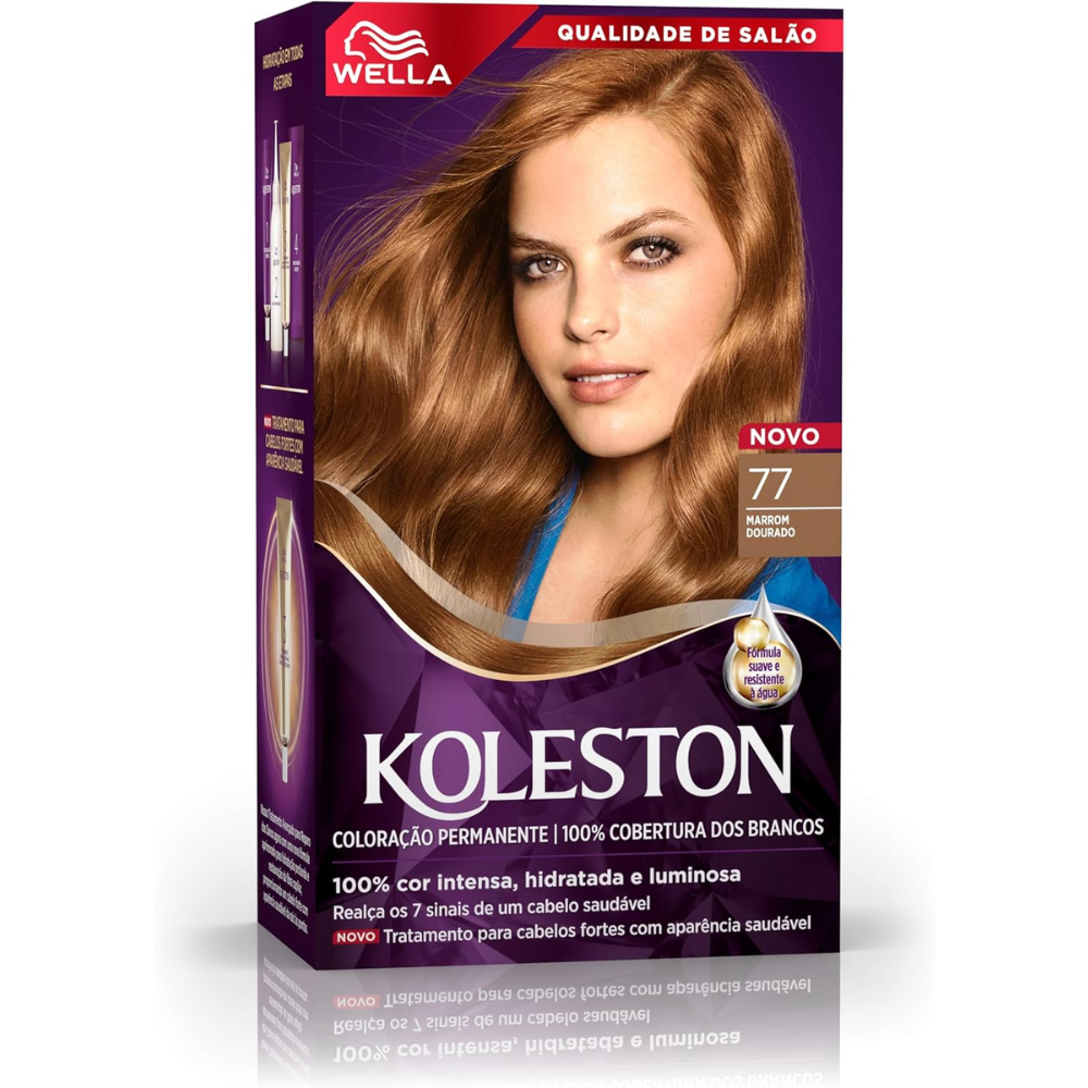 Tinta Coloração Creme Koleston Marrom Dourado 77