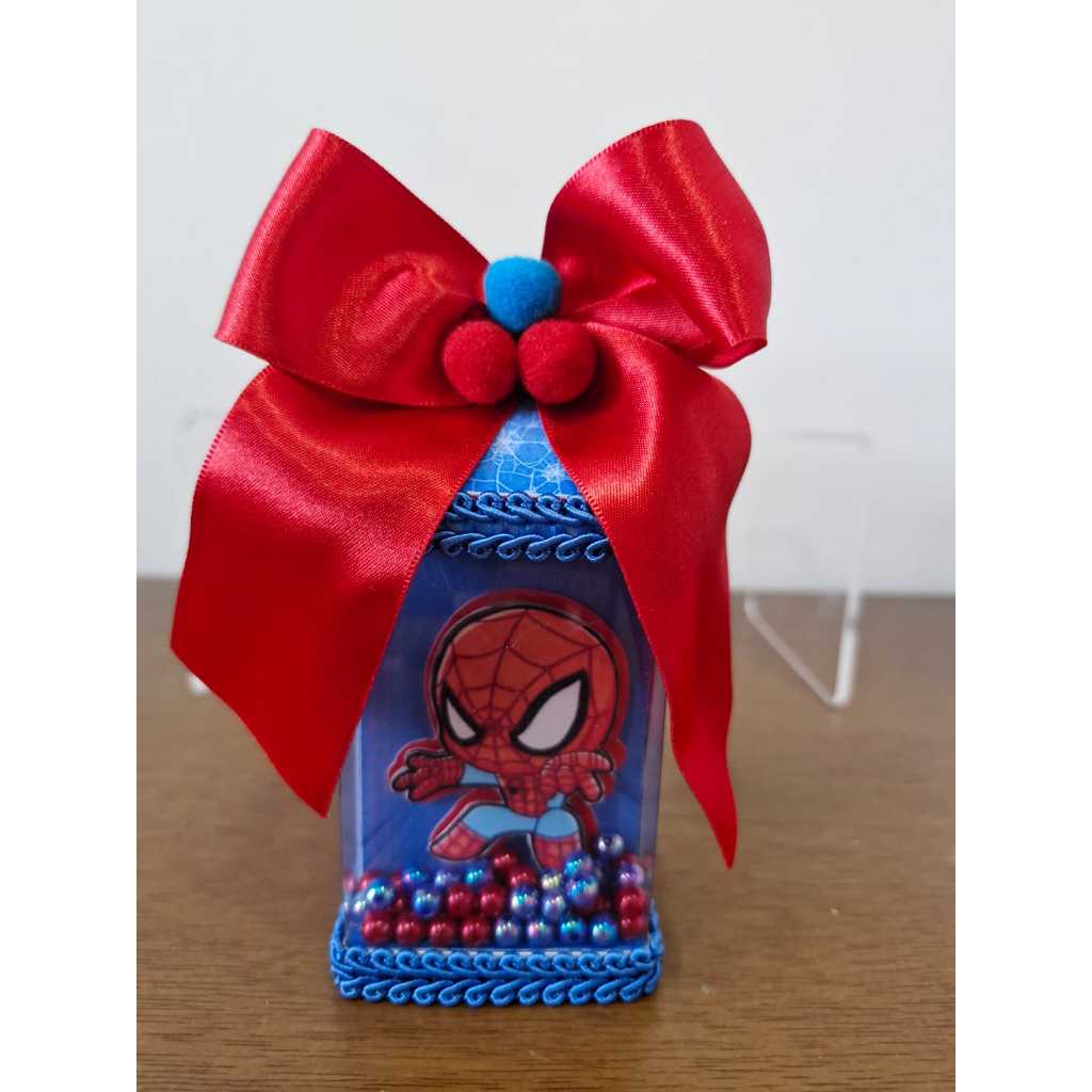 Lit Lembrancinhas de Aniversário Personalizada. Festa Infantil Homem Aranha Cute.Caixa Milk Shaker Homem Aranha Cute.