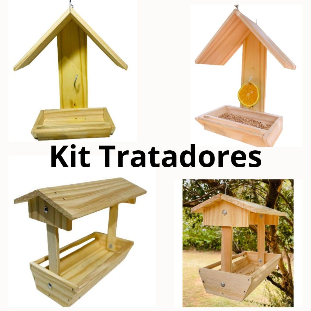 KIT 2 TRATADOR E ALIMENTADOR PASSÁROS SILVESTRES em Oferta na Shopee