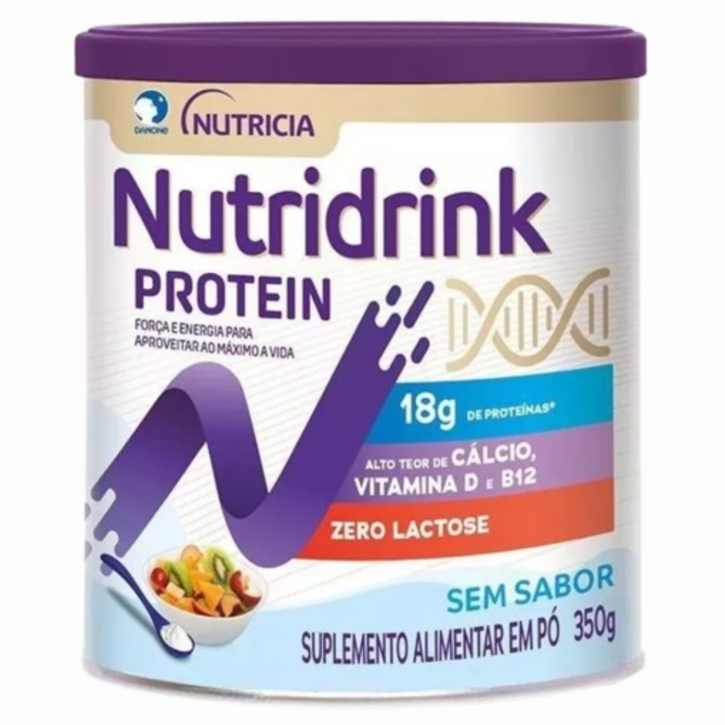 1 Lata- Suplemento Nutridrink Protein em Pó -Danone -Sem Sabor - 350g