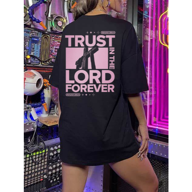 Camisa Feminina Trust Lod Forever Oversized Streetwear Trust Lançamento Camiseta 100% Algodão 3.0