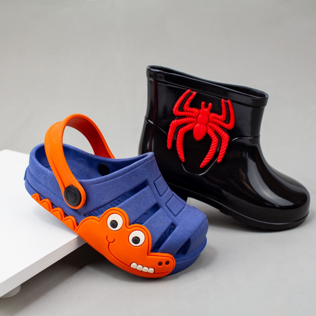 Kit 2 Pares Sandália Papete Menino Babuche Galocha Infantil Masculino Confortável Promoção