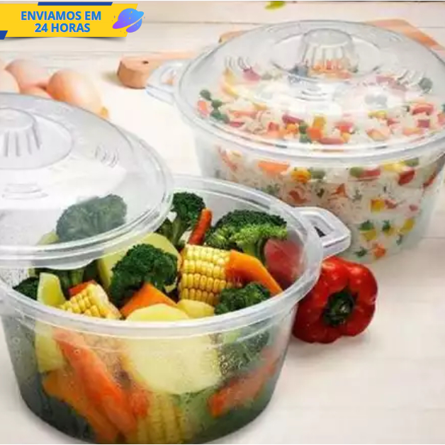 PANELA MICRO ONDAS  COM TAMPA NITRON 2,6L  ARROZ LEGUMES em Oferta na Shopee