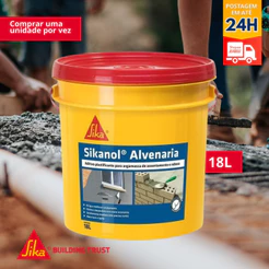 Sikanol® Alvenaria - Balde 18L - Aditivo Plastificante e Estabilizador para Argamassas - SIKA