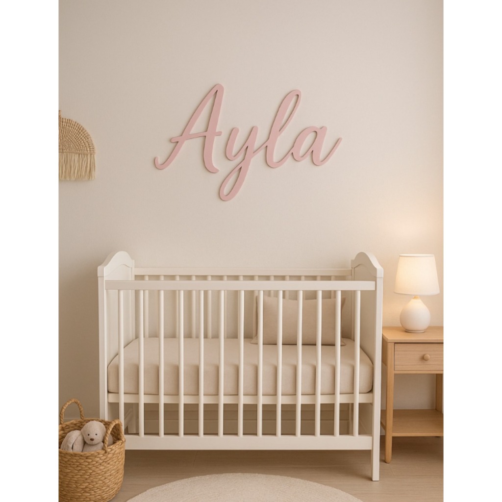 Nome Personalizado Decorativo para Quarto de Bebê ou Infantil - Decoração de Quarto de Bebê