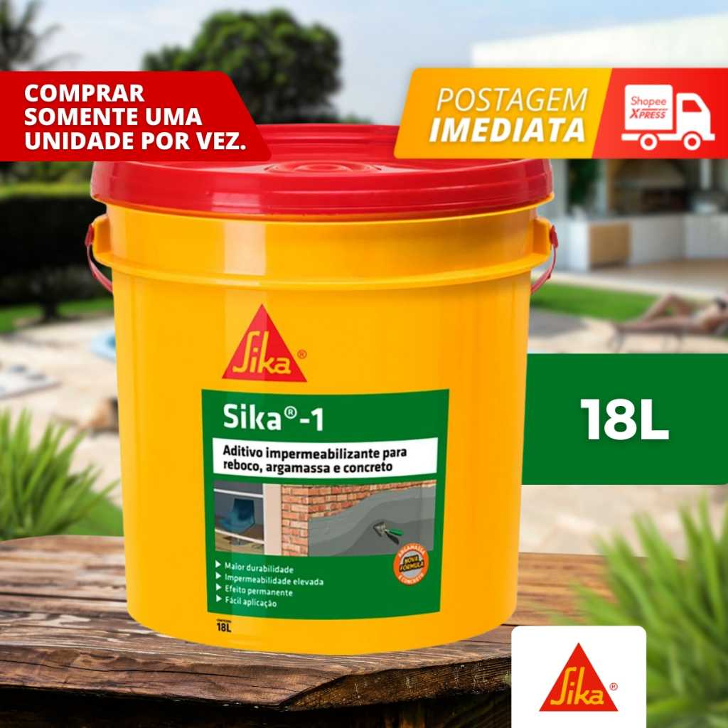 Sika 1 Balde 18L Aditivo Impermeabilizante Interno Externo