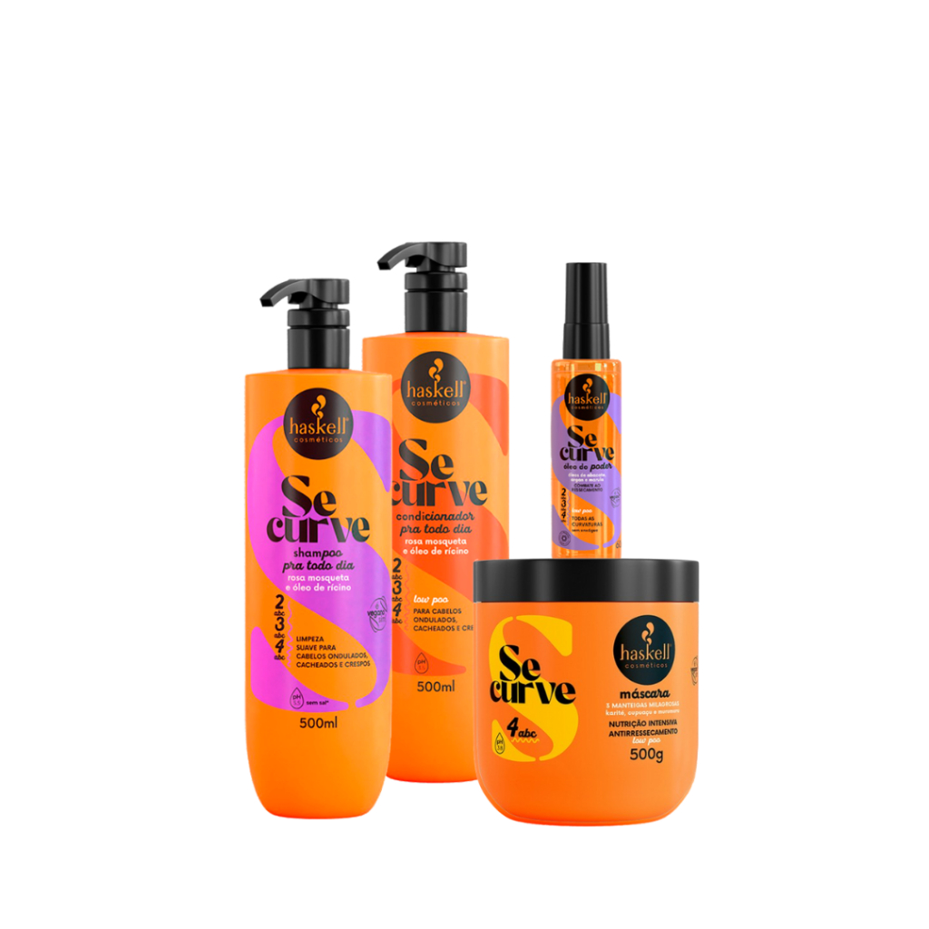 Kit Se Curve Shampoo + Condicionador + Mascara 3 Manteigas + Oleo do Poder Haskell