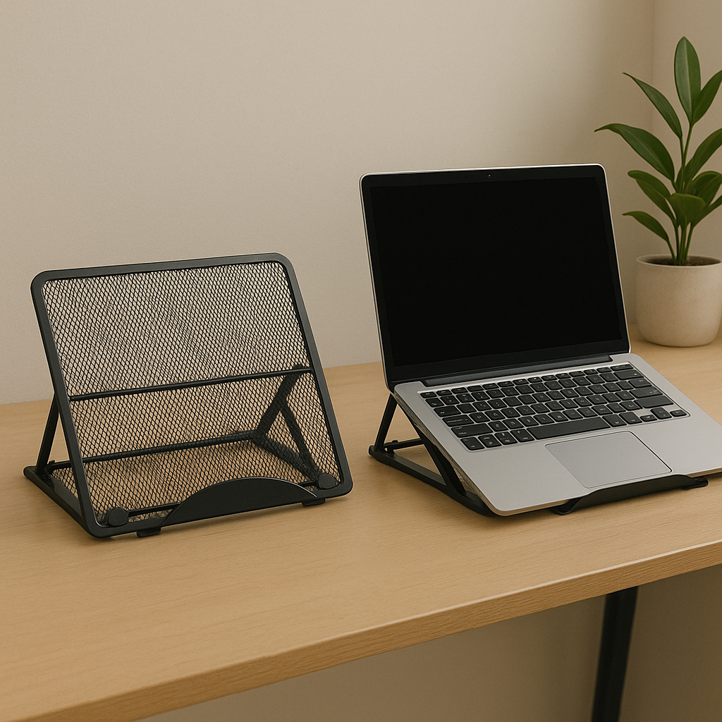 Suporte Apoio Notebook Ergonômico Alumínio Ajustável Dobrável