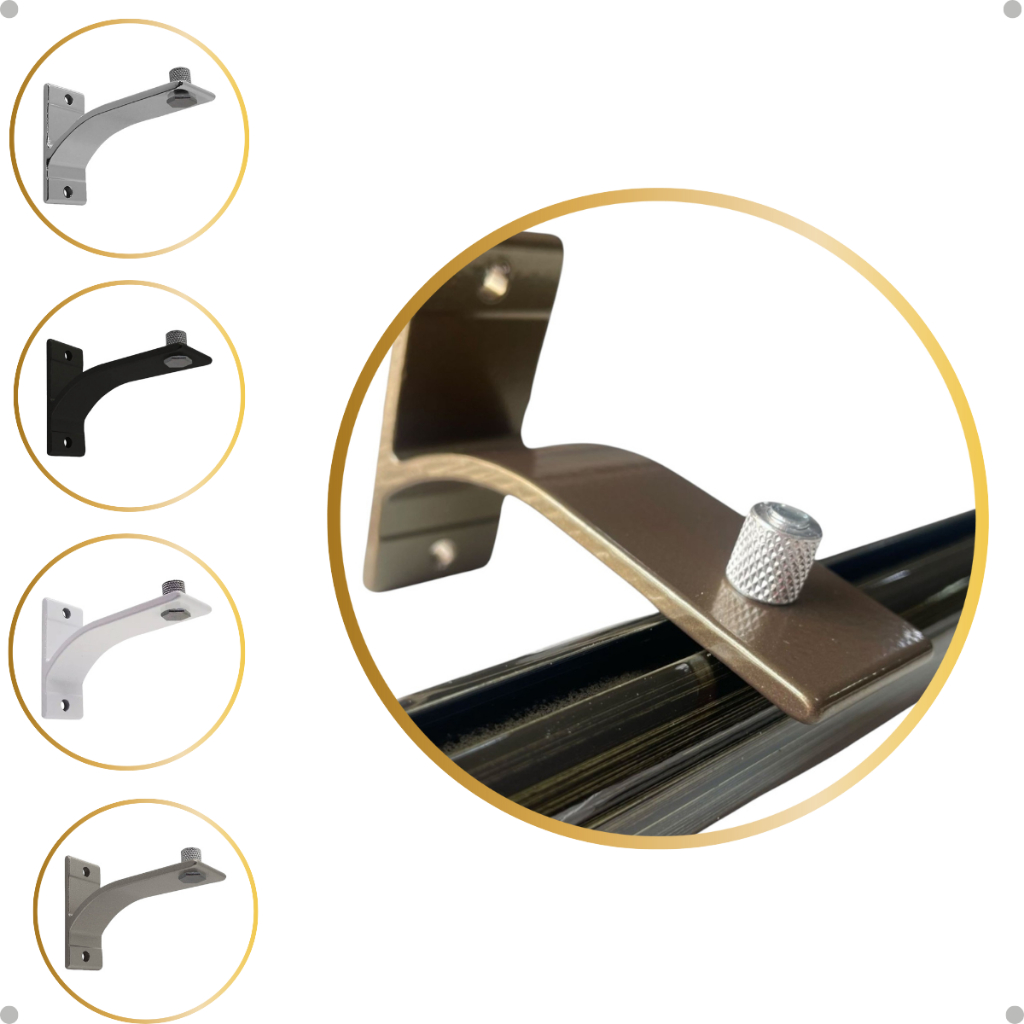 Kit 4 Suportes Inove 100% Aluminio Trilho Suíço Ou Varão Wave - Varias Cores em Oferta na Shopee