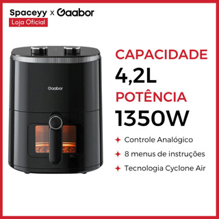 Air fryer Sem Óleo Gaabor Duo Analógica 4,2 Litros Com Visor