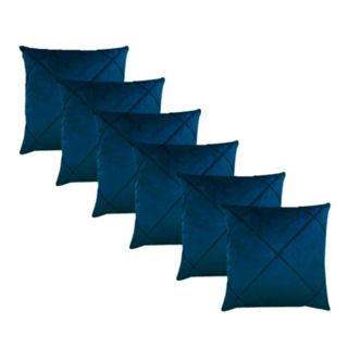 Kit 6 Almofadas Cheias em Suede Drapeada 45x45cm Decorativas em Oferta na Shopee