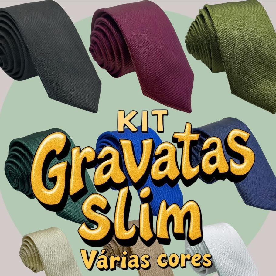 Kit 2 a 7 Gravatas de slim Masculina para Padrinhos e Casamentos Pronta entrega em Oferta na Shopee