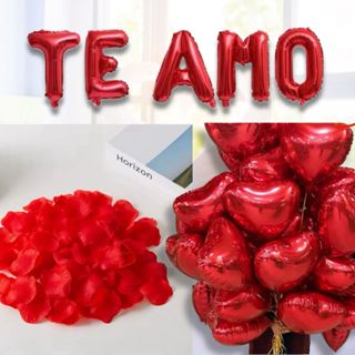 Kit Romântico - 600 Pétalas + 10 Balão + Balão Te Amo em Oferta na Shopee