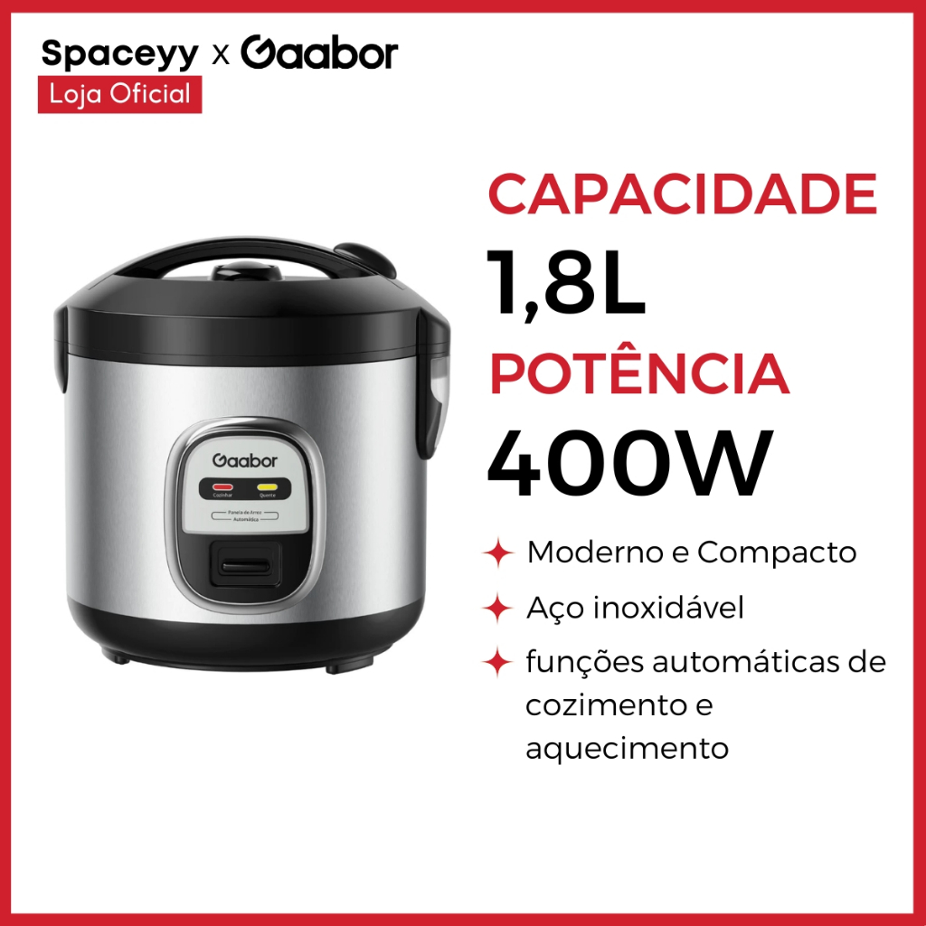 Panela de Arroz Eletrica Orion Gaabor 1 Litro 5 Xicaras 400w 127v