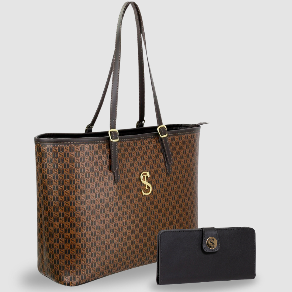 Bolsa Grande Feminina Ecobag De Ombro Shopper Kit Com Carteira Feminina em Oferta na Shopee