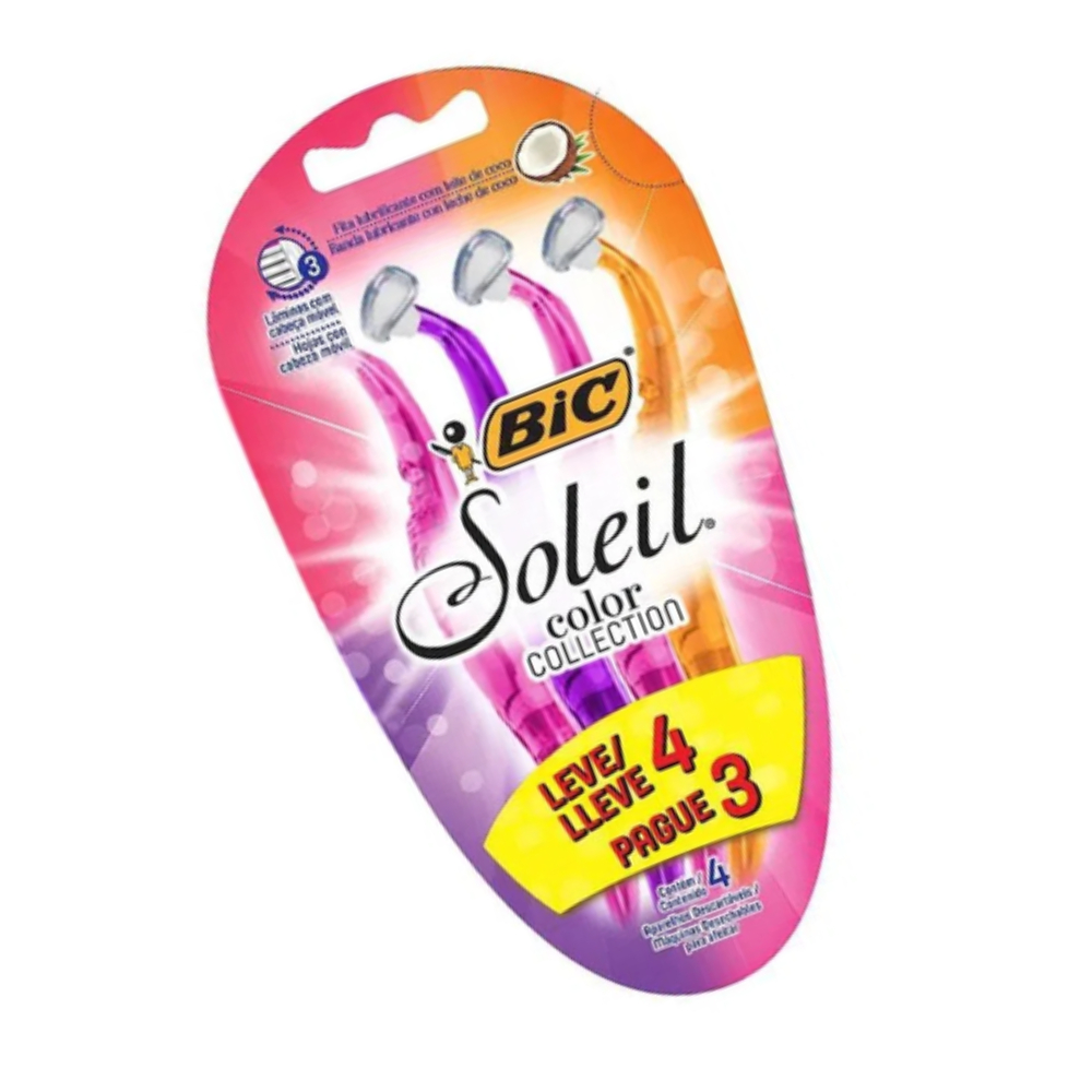 Kit Aparelho de Barbear BIC Soleil Sortido - Leve 4 pague 3