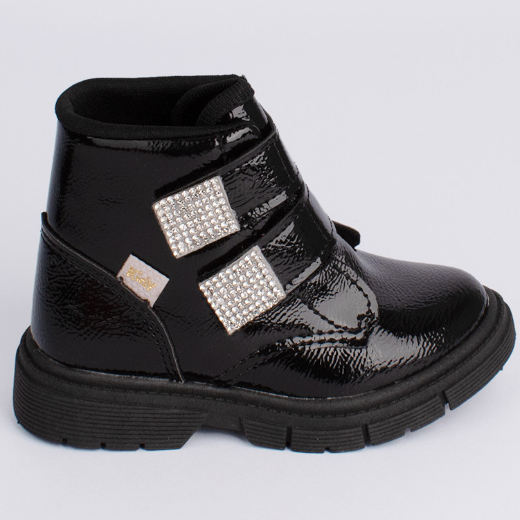 Bota Infantil Menina Kidy Fashion Strass Baby Preto Tratorado Antiderrapante Confortável Moderna em Oferta na Shopee