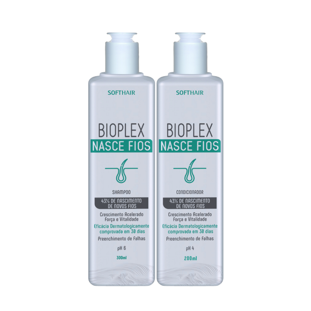 Kit Shampoo 300ml + Condicionador 200ml Nasce Fios Bioplex