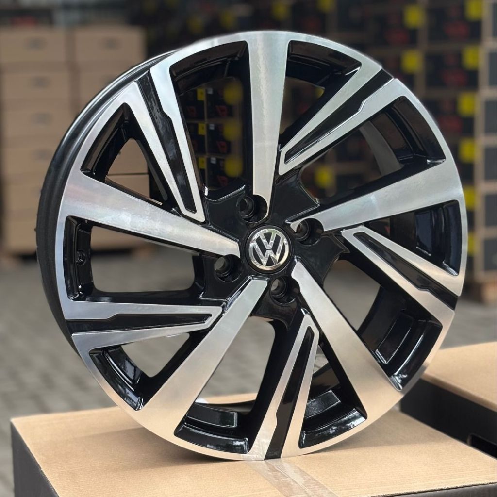 2 unidades Roda Aro 17 5x100 Polo Fox Virtus Golf t-cross Nivus Rodão Jante Liga Leve