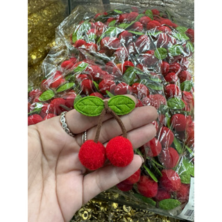 Aplique de cereja para enfeites, artesanatos e confecções KIT COM 10 em Oferta na Shopee