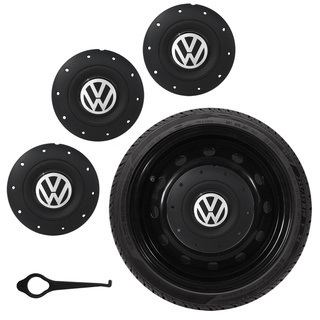 Kit Calota para roda de ferro do Fox Polo Golf Bora - 5 FUROS LANÇAMENTO