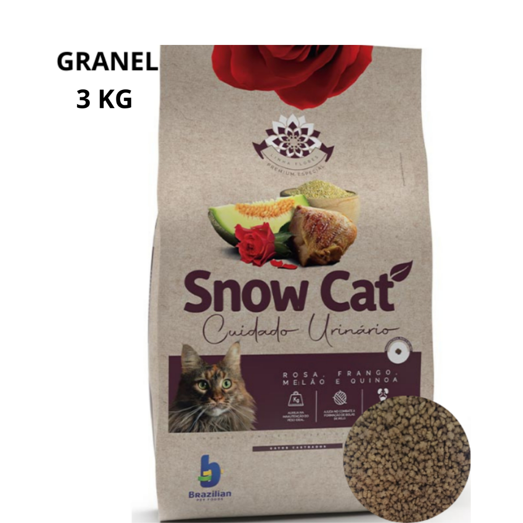 GRANEL 3 kg Snow cat flores cuidado urinário gatos castrados