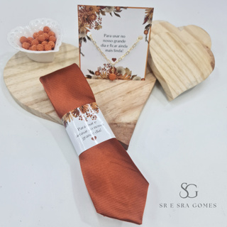 Kit Gravata Mais Pulseira Terracota Gravata Tecido Trabalhado em Oferta na Shopee