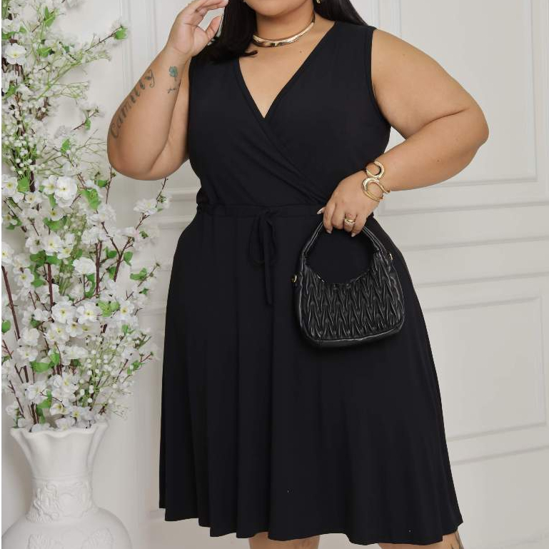 vestido plus size feminino soltinho g1 g2 g3 regata moda evangélica 2026