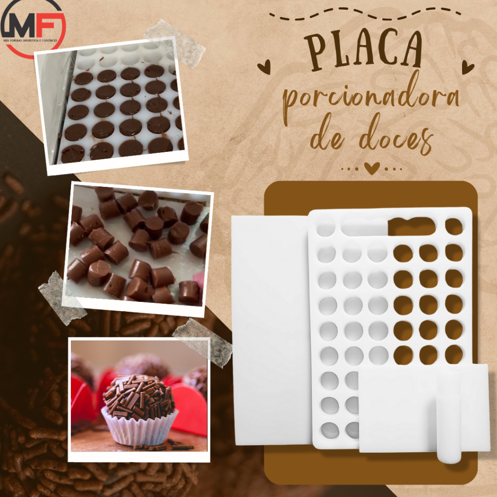 PLACA PORCIONADORA PARA DOCES DE 16 GRAMAS 50 FUROS