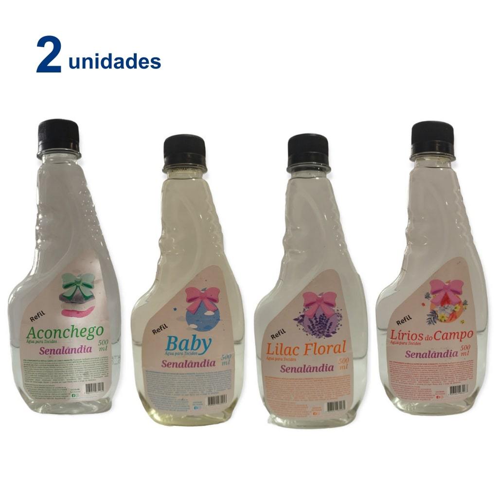 2 Água Facilitador Passar Roupa Refil 500ml Baby Aconchego Lírios do Campo Lilac Floral - Envio Já