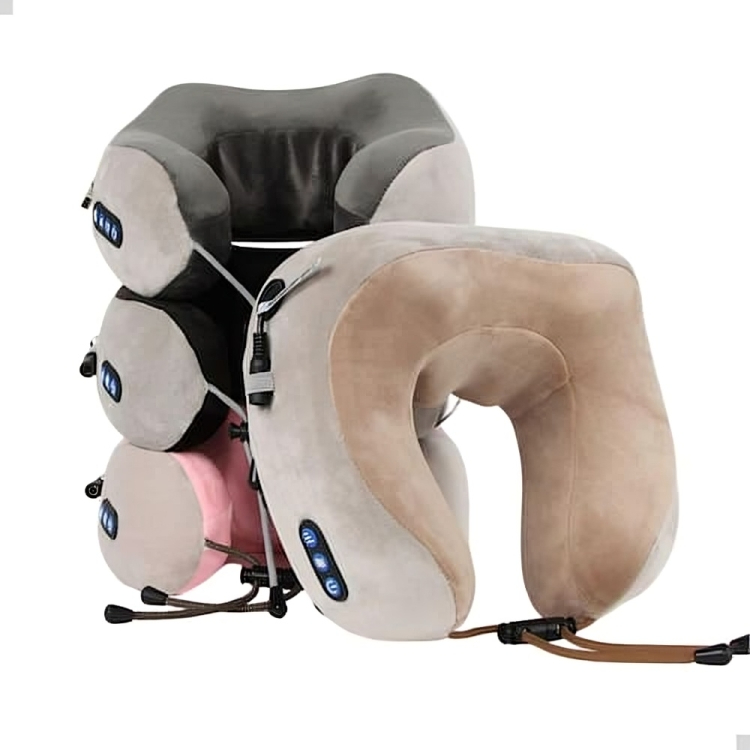 Massageadora De Pescoço Almofada Vibratória Elétrica Usb Almofada de Pescoço Para Viagem Travesseiro Pescoço Massageador