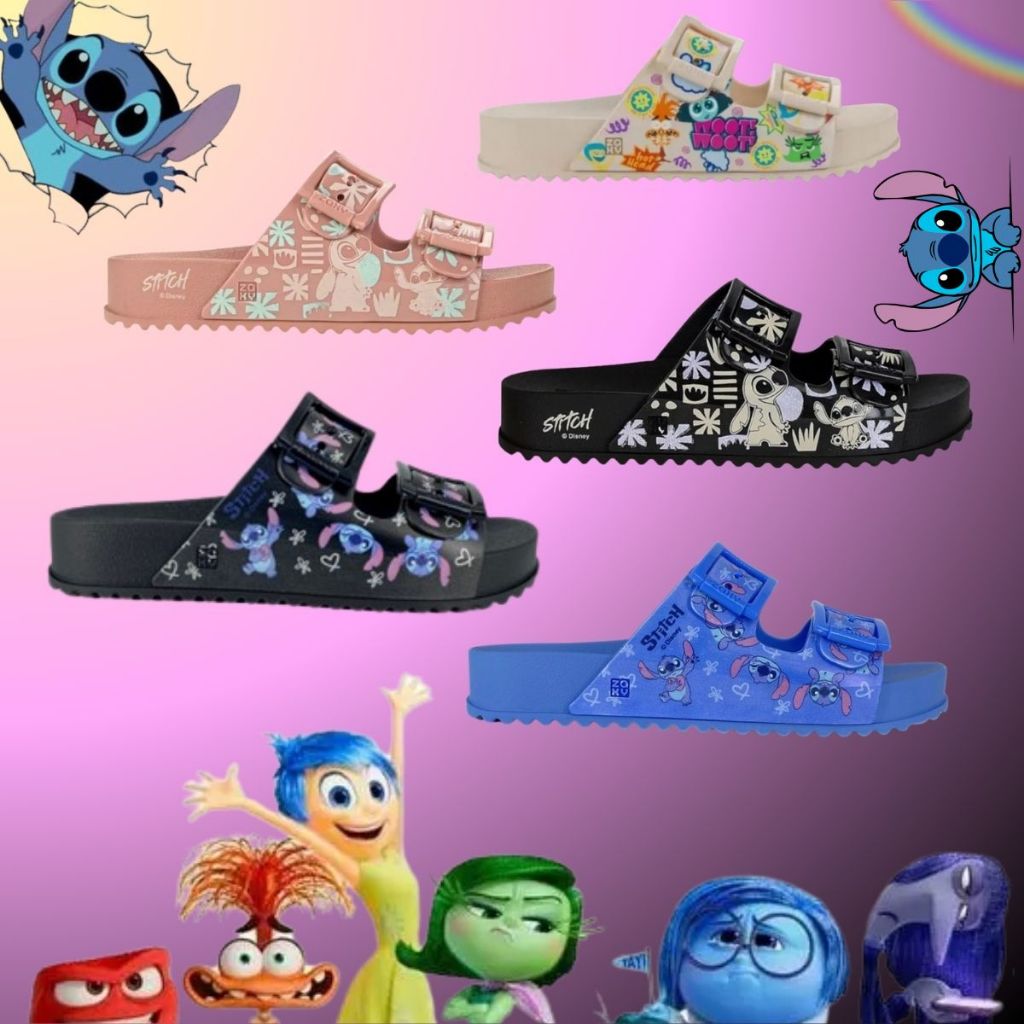 Chinelo Sandália Feminino Zaxy Stitch Diversão Divertidamente Confortável Leve Personagem
