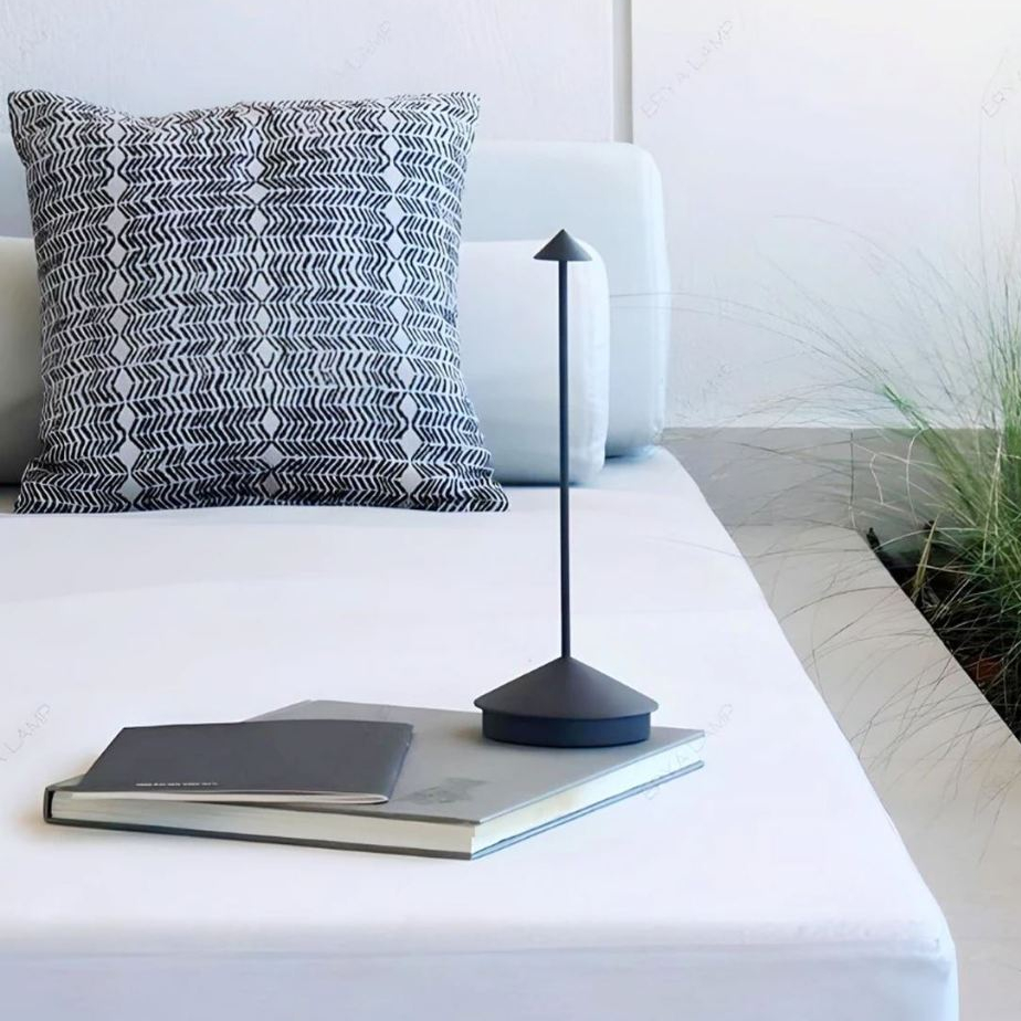 Luminária de Mesa Touch LED Sem Fio Portátil Luz Abajur Recarregável Decoração Casa