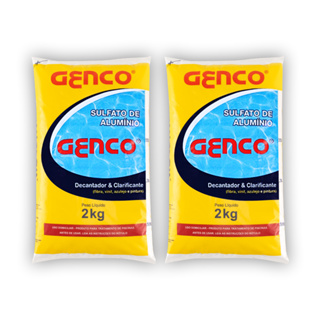 Kit 2 Sulfato de Alumínio Genco 2kg Decantador Piscina 4kg em Oferta na Shopee