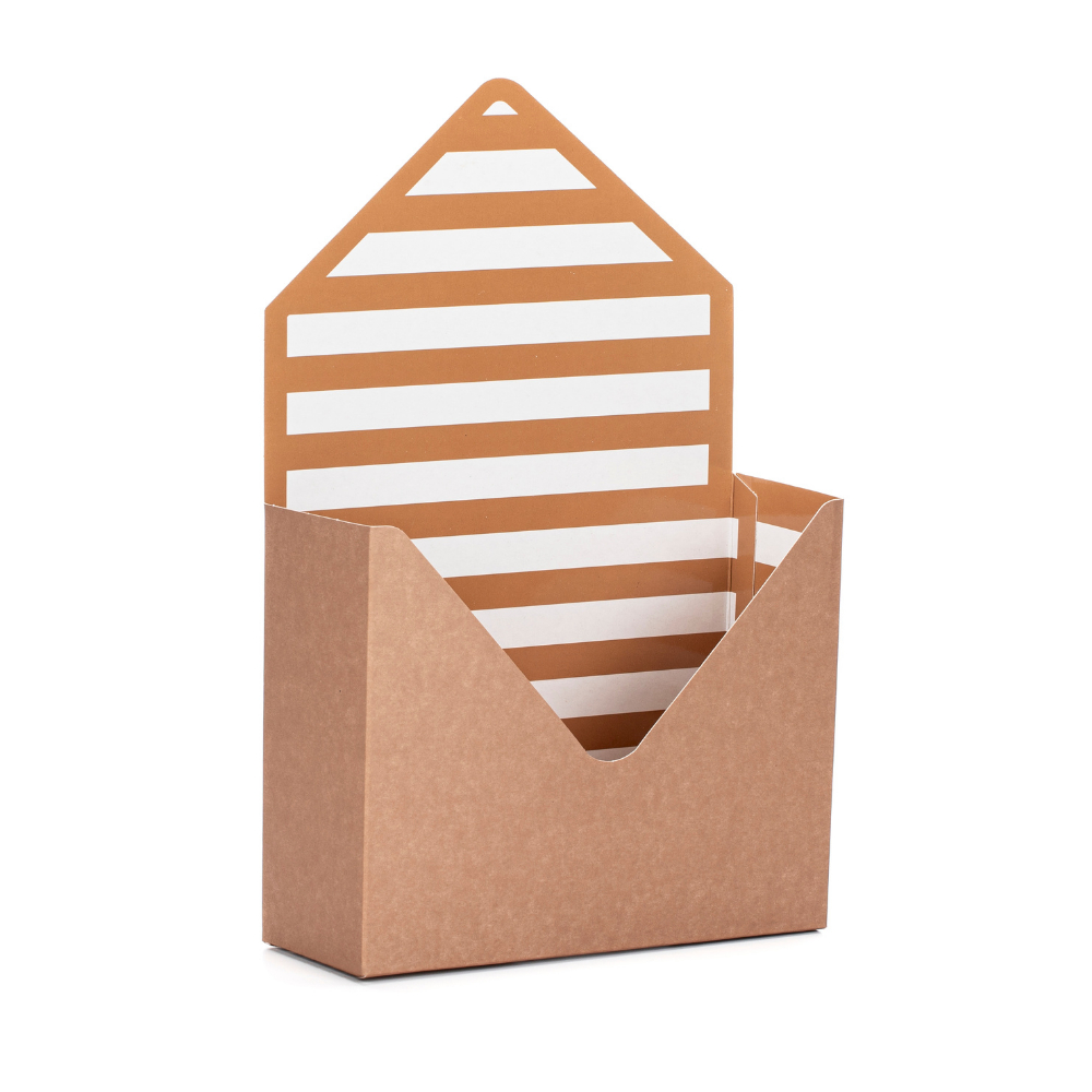 Embalagem Para Flores e Presentes Modelo Carta Kraft (05 unidades)