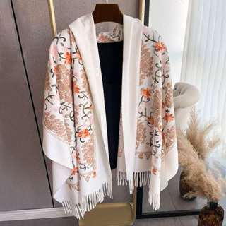 Cachecol Inverno Bordado Lenço Xale Echarpe Grosso Feminino Moda 2026 em Oferta na Shopee