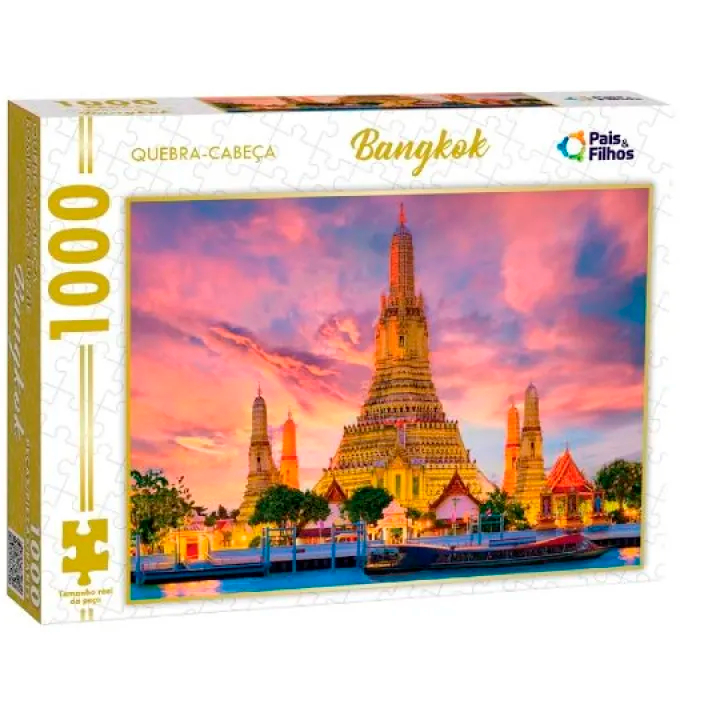 Jogo Quebra-Cabeça Paisagem 1000 Peças Puzzle Bangkok Divertido Pais e Filhos pçs em Oferta na Shopee